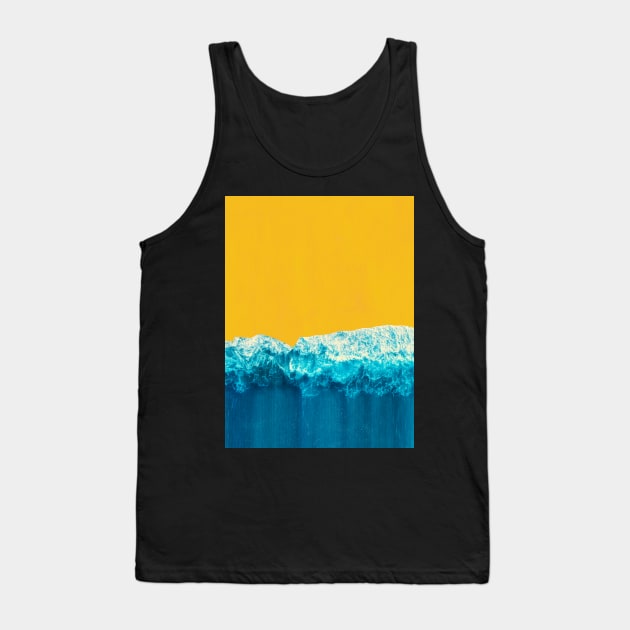 Yellow Tide Tank Top by MidnightCoffee